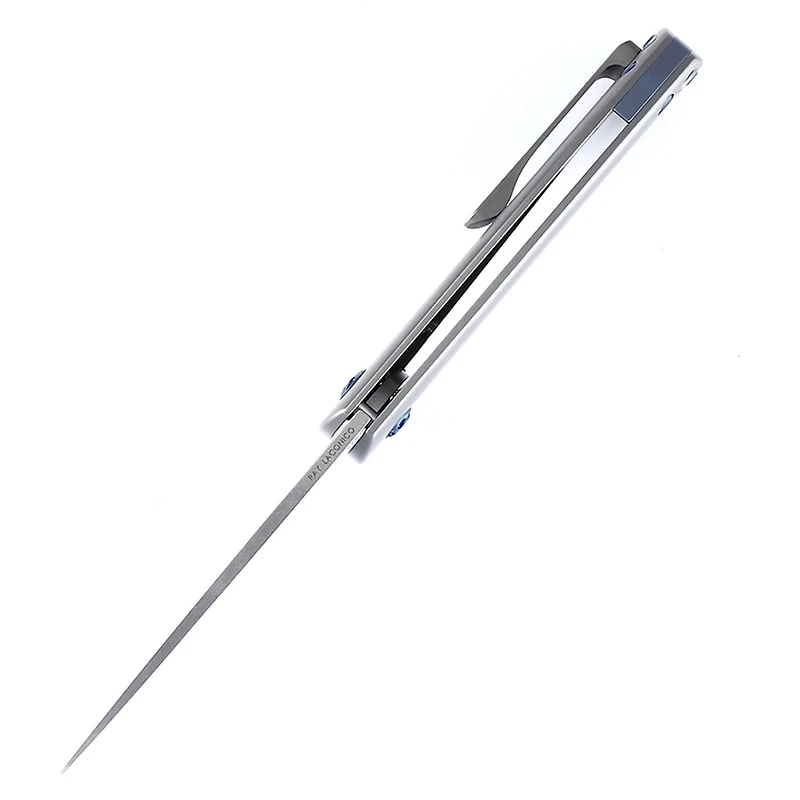 Kizer Gemini Manual Knife Frame Lock Gray Titanium [3.125" Stonewash S35VN] Drop Point Ki3471