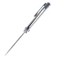 Kizer Gemini Manual Knife Frame Lock Gray Titanium [3.125" Stonewash S35VN] Drop Point Ki3471