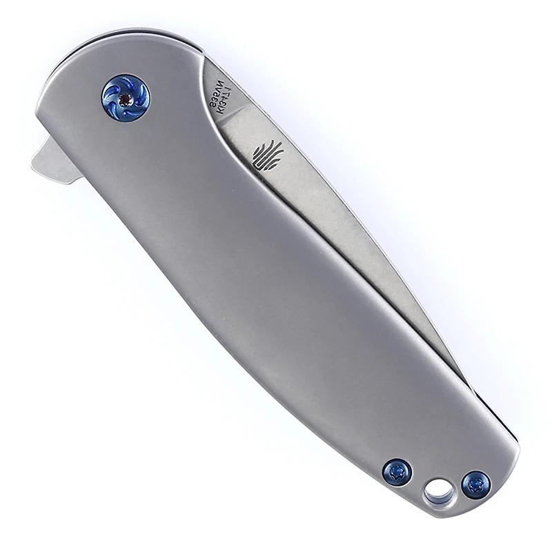 Kizer Gemini Manual Knife Frame Lock Gray Titanium [3.125" Stonewash S35VN] Drop Point Ki3471