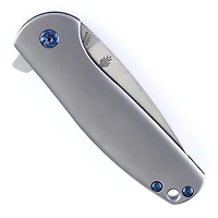 Kizer Gemini Manual Knife Frame Lock Gray Titanium [3.125" Stonewash S35VN] Drop Point Ki3471