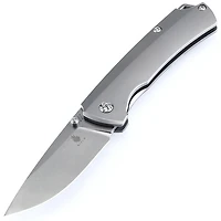 Kizer T1 Manual knife Frame Lock Gray Titanium [3.25" Stonewash S35VN] Drop Point Ki3490