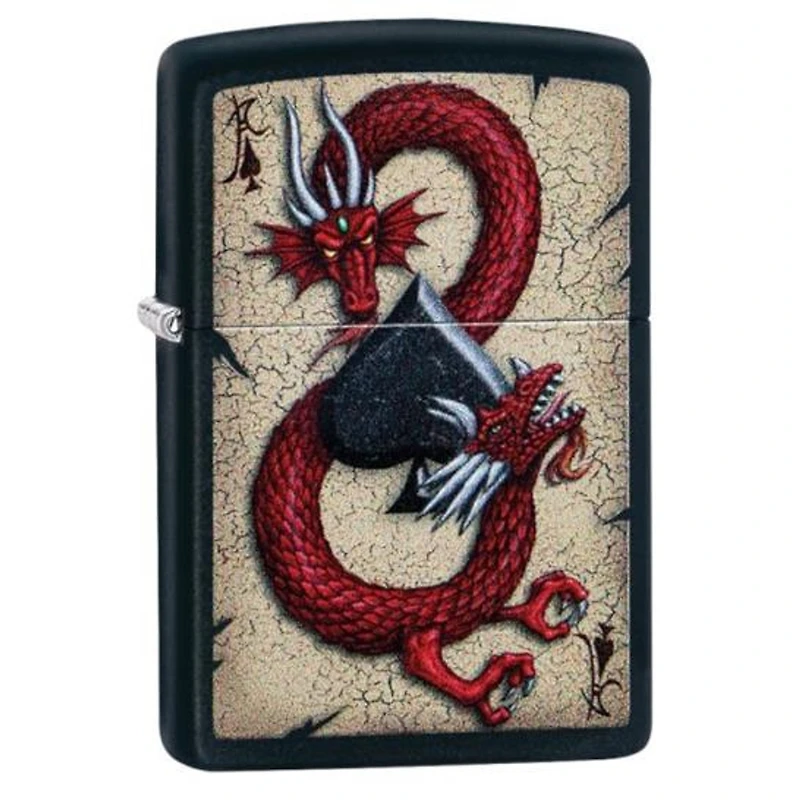 Dragon With Black Spade Zippo