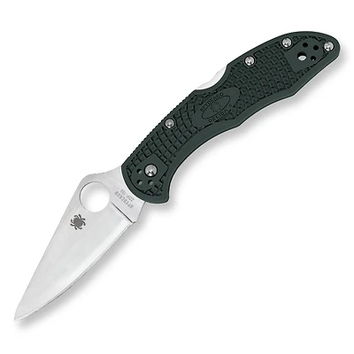 Spyderco Delica 4 Folding Knife Lockback Green FRN [2.875" Satin ZDP-189] C11PGRE