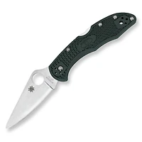Spyderco Delica 4 Folding Knife Lockback Green FRN [2.875" Satin ZDP-189] C11PGRE