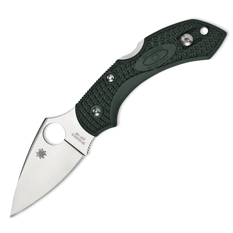 Spyderco Dragonfly 2 Folding Knife Lockback Green FRN [2.25" Satin ZDP-189] C28PGRE2