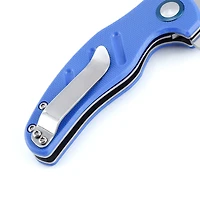 Kizer Vanguard Series Mini C01C Manual Knife Liner Lock Blue G-10 [2.63" Satin 154CM] Sheepsfoot V3488C3