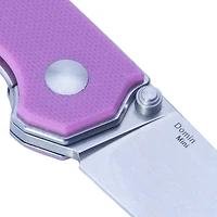 Kizer Vanguard Series Mini Domin Manual Liner Lock Knife Purple G-10 [2.875" Stonewash Bohler N690] Drop Point V3516N3