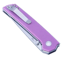 Kizer Vanguard Series Mini Domin Manual Liner Lock Knife Purple G-10 [2.875" Stonewash Bohler N690] Drop Point V3516N3