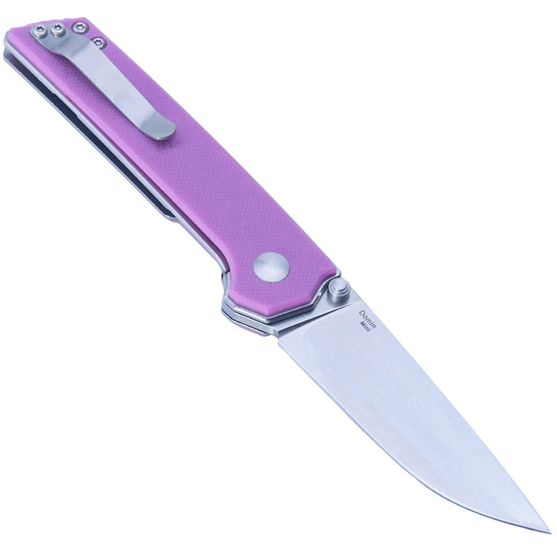 Kizer Vanguard Series Mini Domin Manual Liner Lock Knife Purple G-10 [2.875" Stonewash Bohler N690] Drop Point V3516N3