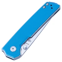 Kizer Vanguard Series Mini Domin Manual Knife Liner Lock Blue G-10 [2.875" Stonewash Bohler N690] Drop Point V3516N2