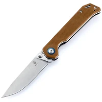 Kizer Vanguard Series Begleiter Manual Knife Liner Lock Brown G-10 [3.50" Gray VG-10] Drop Point V4458A4