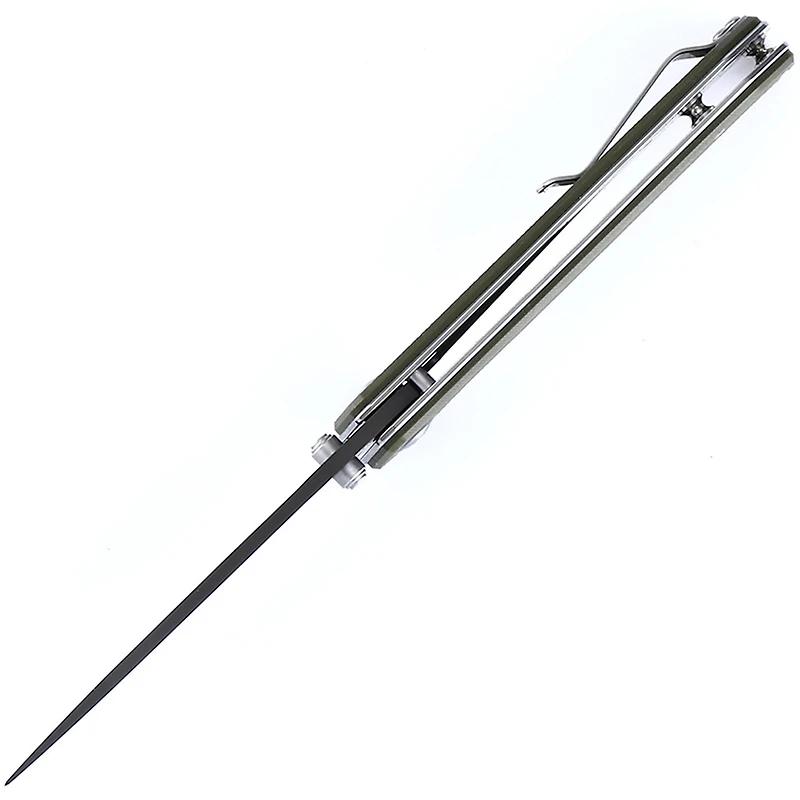 Kizer Vanguard Series Begleiter Manual Knife Liner Lock Green G-10 [3.50" Gray VG-10] Drop Point V4458A2