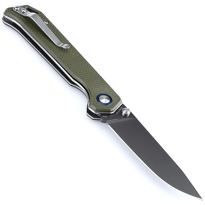 Kizer Vanguard Series Begleiter Manual Knife Liner Lock Green G-10 [3.50" Gray VG-10] Drop Point V4458A2