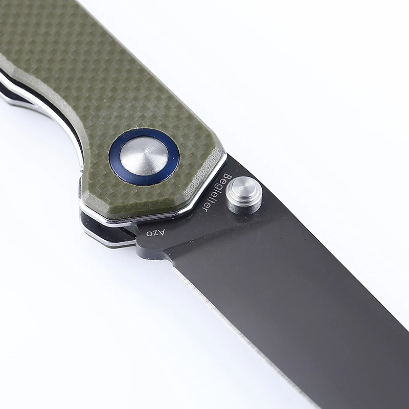 Kizer Vanguard Series Begleiter Manual Knife Liner Lock Green G-10 [3.50" Gray VG-10] Drop Point V4458A2