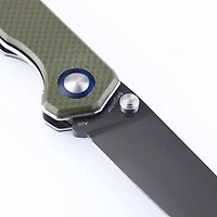Kizer Vanguard Series Begleiter Manual Knife Liner Lock Green G-10 [3.50" Gray VG-10] Drop Point V4458A2