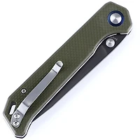 Kizer Vanguard Series Begleiter Manual Knife Liner Lock Green G-10 [3.50" Gray VG-10] Drop Point V4458A2