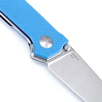 Kizer Vanguard Series Domin Manual Knife Liner Lock Blue G-10 [3.46" Stonewash VG-10] Drop Point V4516A3