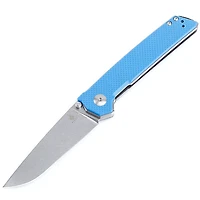 Kizer Vanguard Series Domin Manual Knife Liner Lock Blue G-10 [3.46" Stonewash VG-10] Drop Point V4516A3