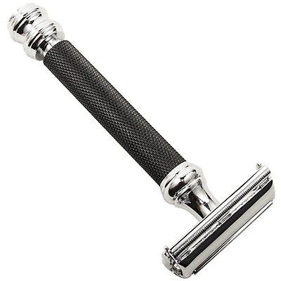 Parker - (BLACK) Butterfly Open Knob on Bottom Safty Razor