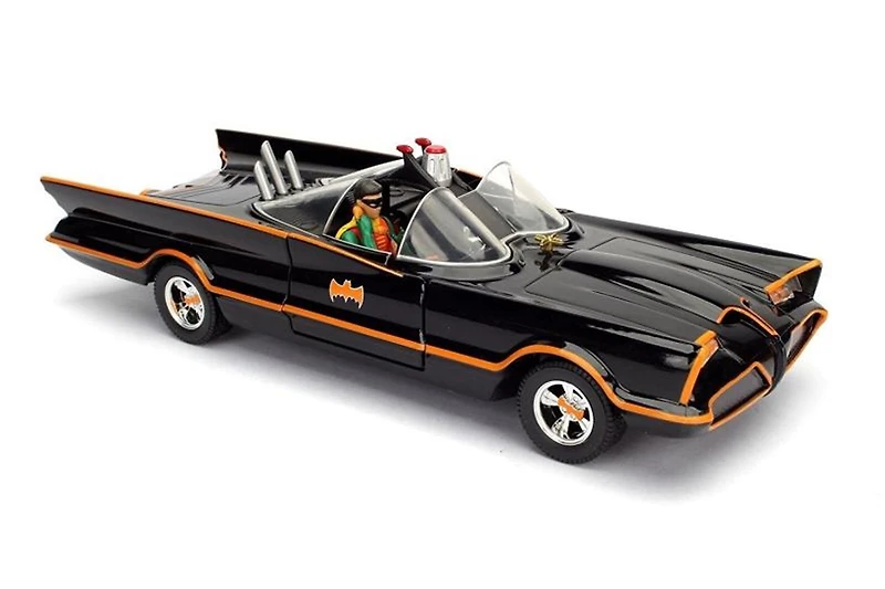Model Car - 1:24 Batman Classic Tv Series (1966) - Batmobile & Batman (Robin In Car)
