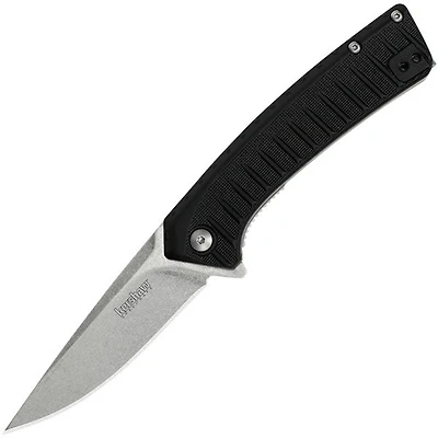Kershaw Entropy Spring Assisted Knife Black GFN [3.25" Stonewash 8Cr13MoV] 1885