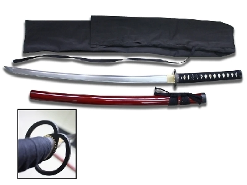 Burgundy Mushashi Guard Handmade Katana