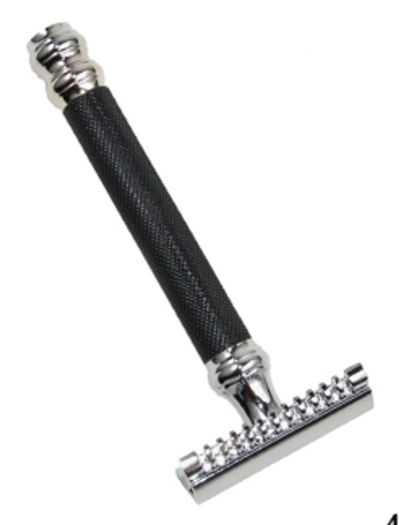 Parker - Open Comb, Black & Chrome, Safty Razor