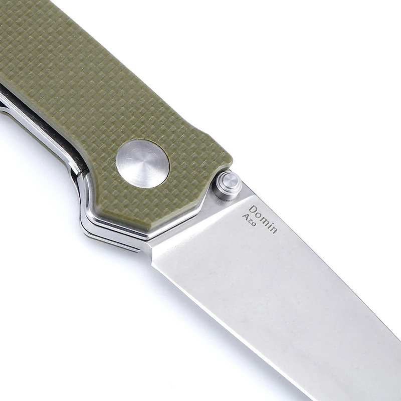 Kizer Vanguard Series Domin Manual Knife Liner Lock Green G-10 [3.46" Stonewash VG-10] Drop Point V4516A2