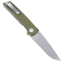 Kizer Vanguard Series Domin Manual Knife Liner Lock Green G-10 [3.46" Stonewash VG-10] Drop Point V4516A2