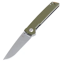 Kizer Vanguard Series Domin Manual Knife Liner Lock Green G-10 [3.46" Stonewash VG-10] Drop Point V4516A2