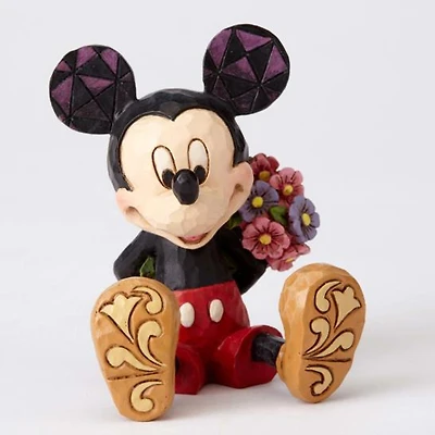 Disney Mickey Mouse Mini Mickey with Flowers Statue Jim Shore