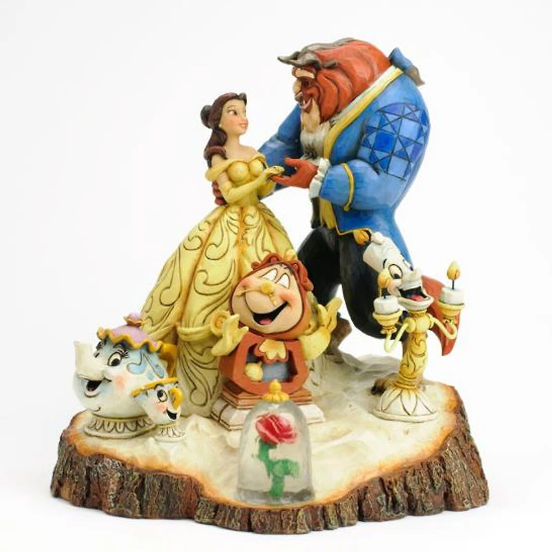 Disney Beauty & The Beast Carved By Heart Statue Jim Shore