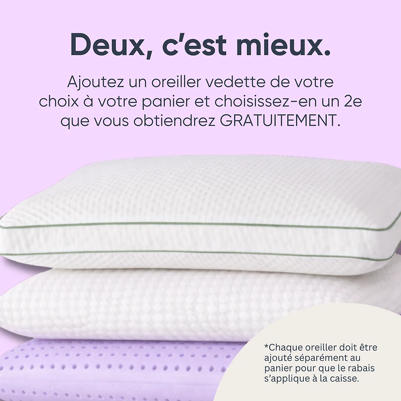 Oreiller ZonedDough charbon de bambou de Malouf