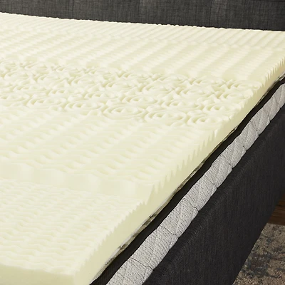 Surmatelas en mousse mémoire à cinq zones