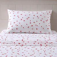 Ensemble de draps en tissu cerisé Poppy & Fritz