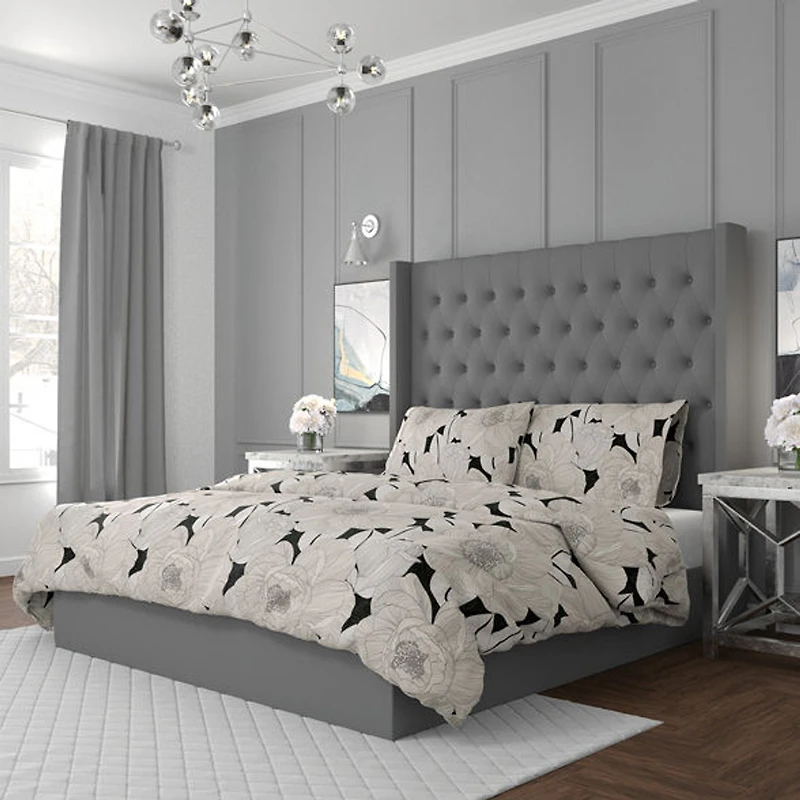 Ensemble à housse de couette en coton motif floral Kingsdown