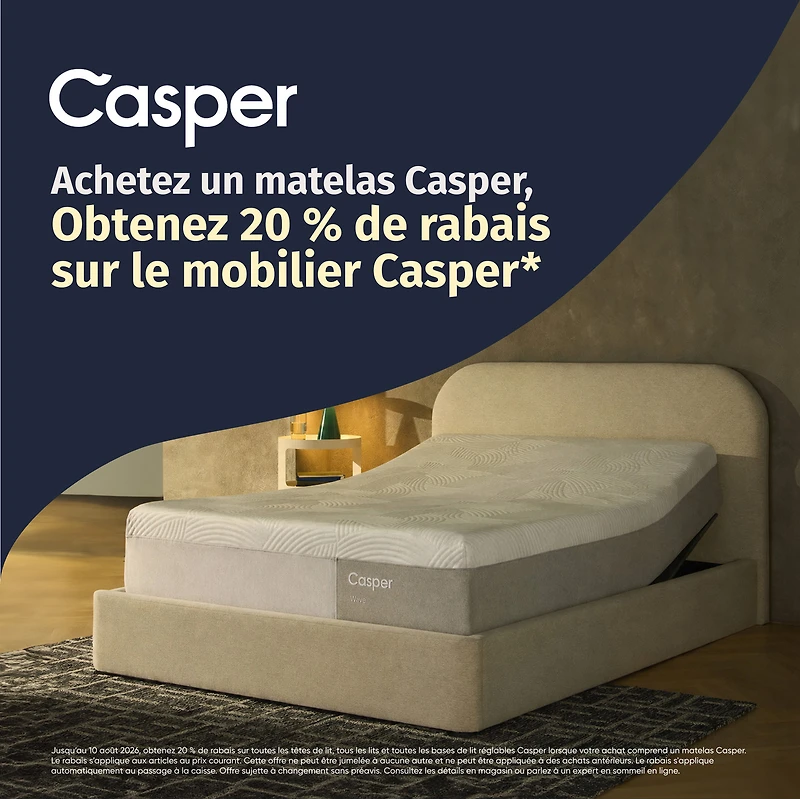 Matelas moelleux Casper Wave Hybrid Snow