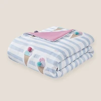 Ensemble d'édredon crème glacée à pompons Bkids