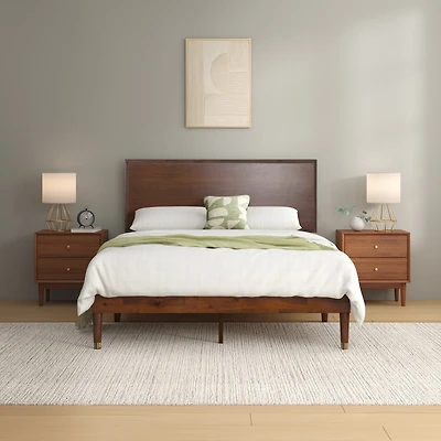 Base de lit en bois Garrett