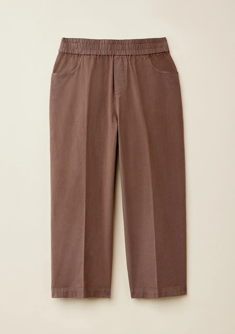Effortless Garment Dye Straight Leg Capri