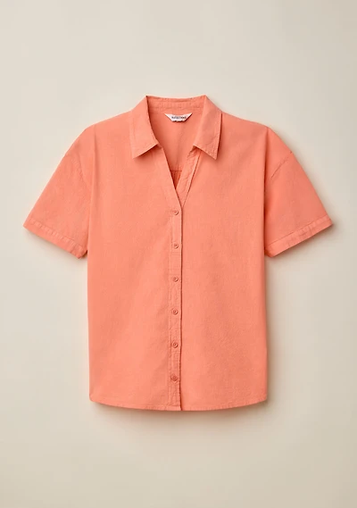 Garment-Dyed Cotton Shirt