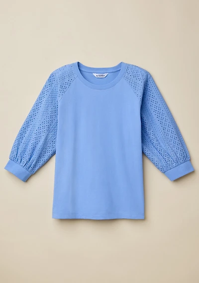 Raglan Lace Sleeve Top