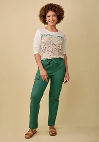 Drawstring Stretch Cargo Pant