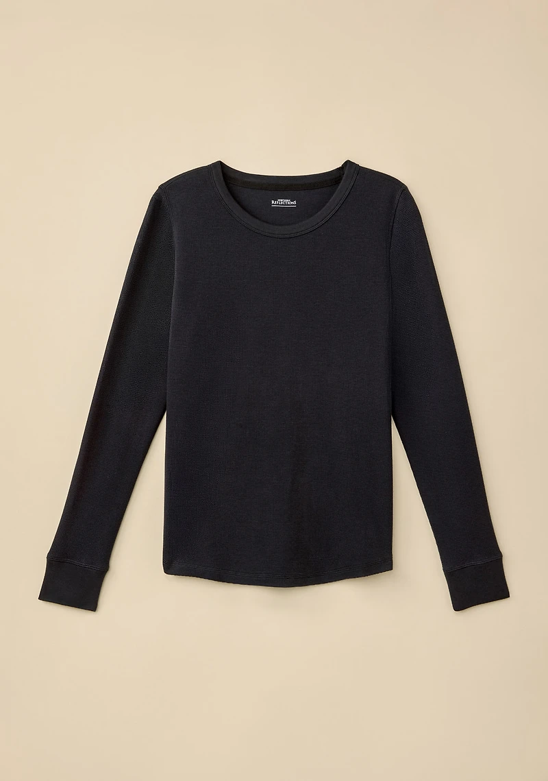 Waffle Knit Long Sleeve Tee