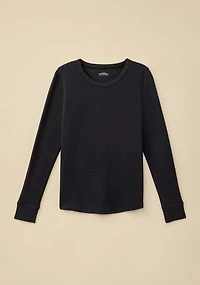Waffle Knit Long Sleeve Tee