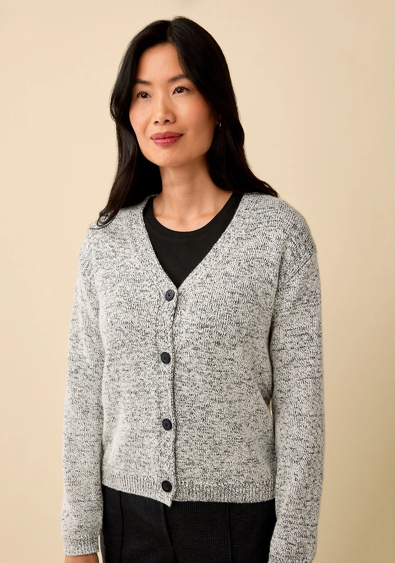 V-Neck Button Cardigan