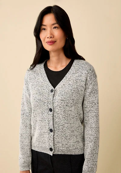 V-Neck Button Cardigan