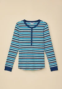 Snap Button Henley Tee