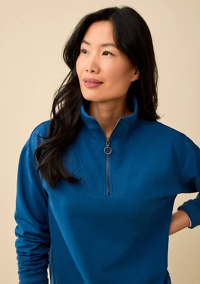 Relaxed Quarter-Zip Pullover