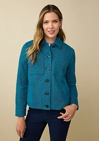 Soft Knit Chevron Jacket